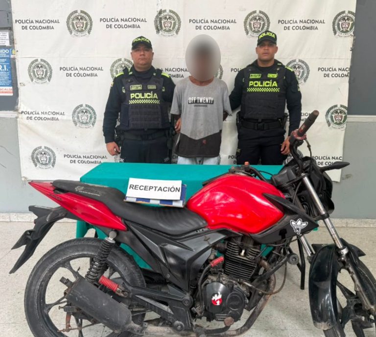Capturado por receptación y recuperada motocicleta hurtada en Barranquilla