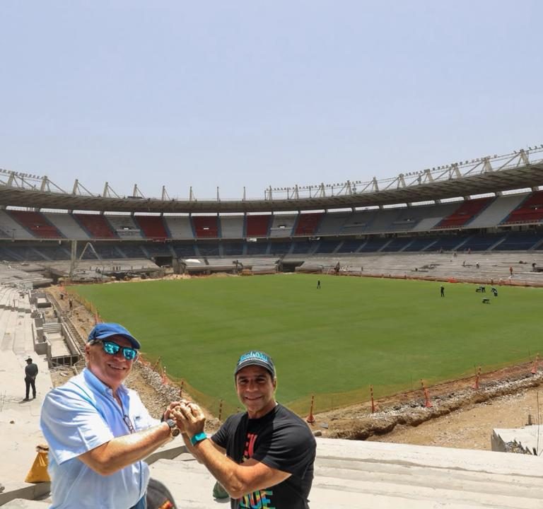 “Barranquilla está igualando los estándares del fútbol mundial”: Ramón Jesurún tras recorrer el Metropolitano con el alcalde Char 
